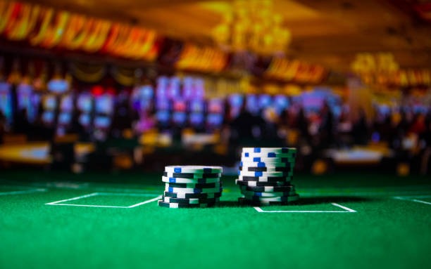 Baccarat table with Player, Banker, and Tie betting options
